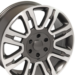 OE Wheels Replica FR98 Gunmetal Machined 20x8.5 +44 6x135mm 87.0mm