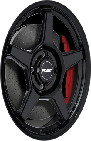 Fast Wheels Flair Gloss Black 16x7 +45 5x114.3mm 70.6mm