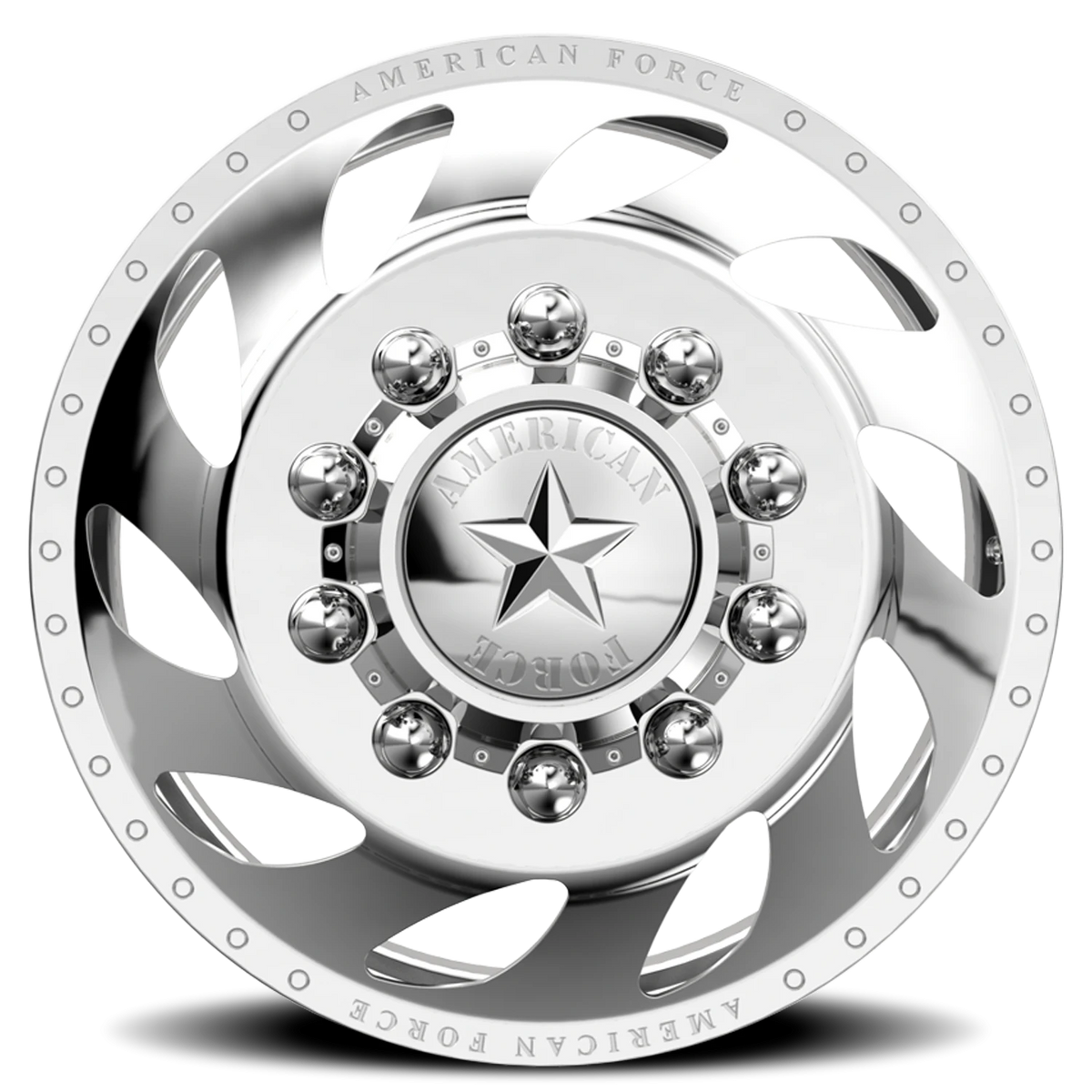 American Force F08 Flow DRW Polished 22.5x8.25 +169 8x170mm 125mm - Wheelwiz