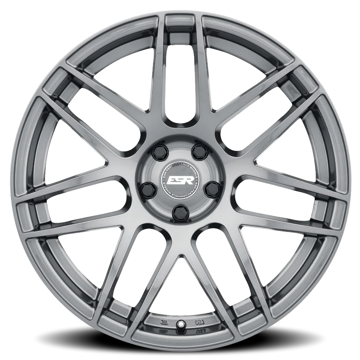 ESR Wheels Forgetech Series RF1 Gloss Graphite 18x9.5 +22 5x114.3mm 73.1mm - Wheelwiz
