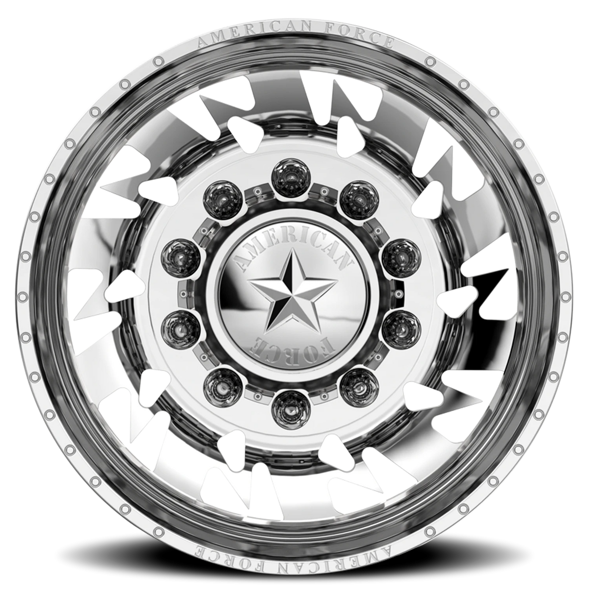 American Force G14 Sideways DRW Polished 22.5x8.25 -145 8x225mm 170mm - Wheelwiz