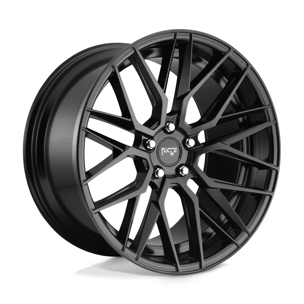Niche M190 GAMMA Matte Black 19x9.5 +48 5x112mm 66.6mm - WheelWiz
