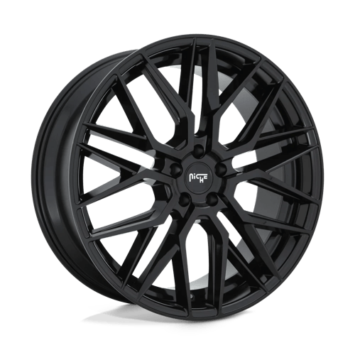 Niche M224 GAMMA Gloss Black 24x10 +35 5x112mm 66.6mm - Wheelwiz