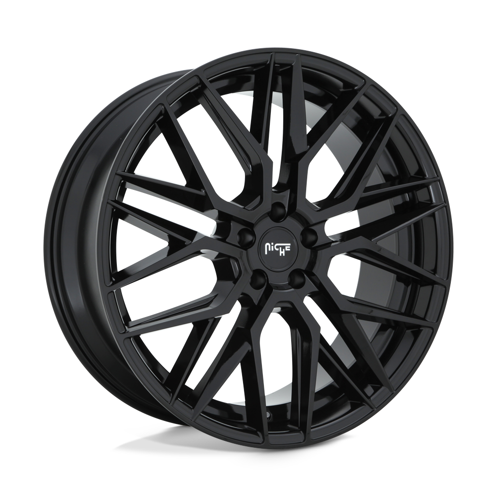 Niche M224 GAMMA Gloss Black 19x8.5 +35 5x112mm 66.6mm - WheelWiz