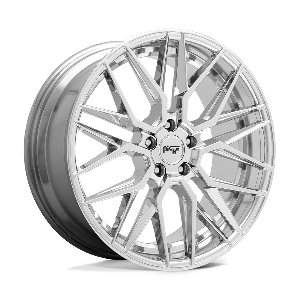 Niche M249 GAMMA Chrome 18x8 +42 5x112mm 66.6mm - WheelWiz