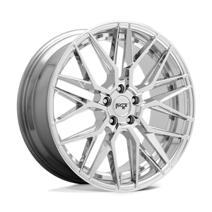 Niche M249 GAMMA Chrome 18x8 +42 5x112mm 66.6mm - WheelWiz