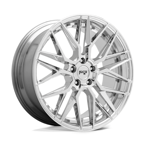 Niche M249 GAMMA Chrome 18x8 +42 5x112mm 66.6mm - WheelWiz