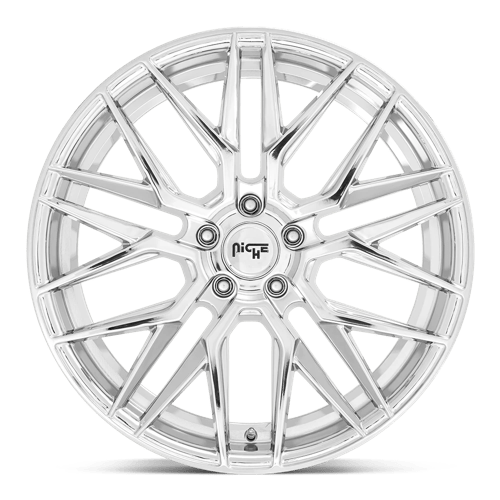 Niche M249 GAMMA Chrome 18x8 +42 5x112mm 66.6mm - WheelWiz
