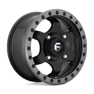 Fuel Offroad D639 GATLING Matte Black Gun Metal Ring 15x7 +55 4x156mm 132mm - WheelWiz