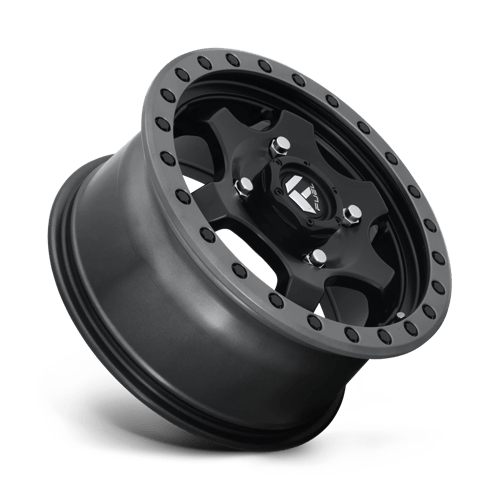 Fuel Offroad D639 GATLING Matte Black Gun Metal Ring 15x7 +55 4x156mm 132mm - WheelWiz