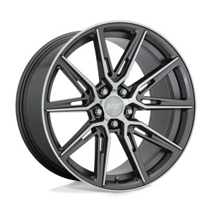 Niche M220 GEMELLO Gloss Anthracite Machined 20x10.5 +20 5x115mm 71.5mm - Wheelwiz