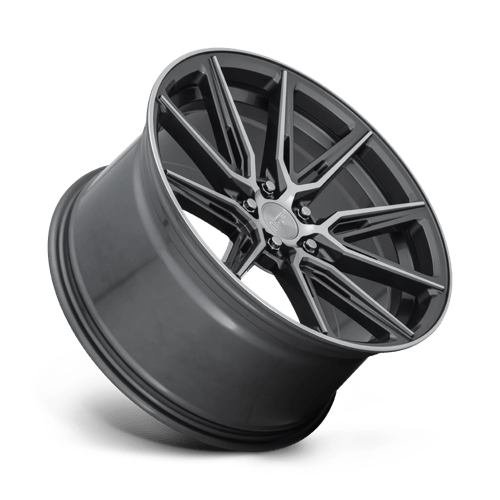 Niche M220 GEMELLO Gloss Anthracite Machined 20x10.5 +40 5x112mm 66.6mm - Wheelwiz