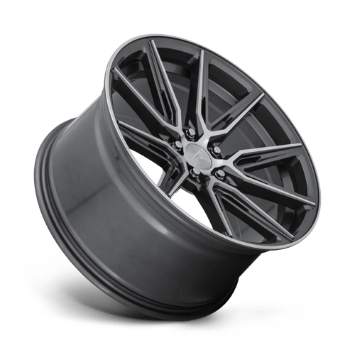 Niche M220 GEMELLO Gloss Anthracite Machined 20x10.5 +30 5x112mm 66.6mm - WheelWiz