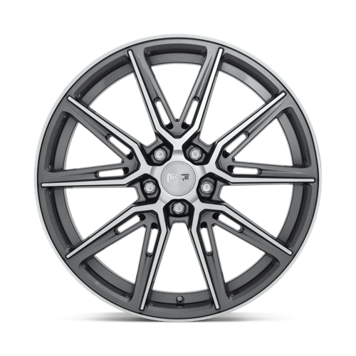 Niche M220 GEMELLO Gloss Anthracite Machined 20x9 +38 5x112mm 66.6mm - WheelWiz