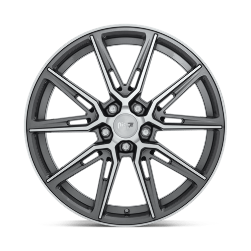 Niche M220 GEMELLO Gloss Anthracite Machined 20x10.5 +40 5x120mm 72.6mm - Wheelwiz