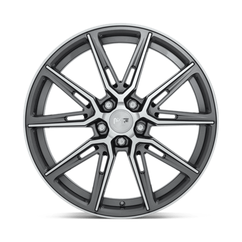 Niche M220 GEMELLO Gloss Anthracite Machined 20x9 +38 5x112mm 66.6mm - Wheelwiz