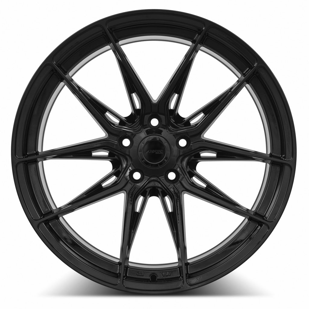 MRR GF13 Gloss Black 20x11 +25 5x112mm 66.6mm - Wheelwiz