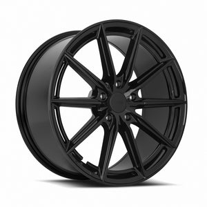 MRR GF26 Gloss Black 19x8.5 +35 5x112mm 66.6mm - Wheelwiz