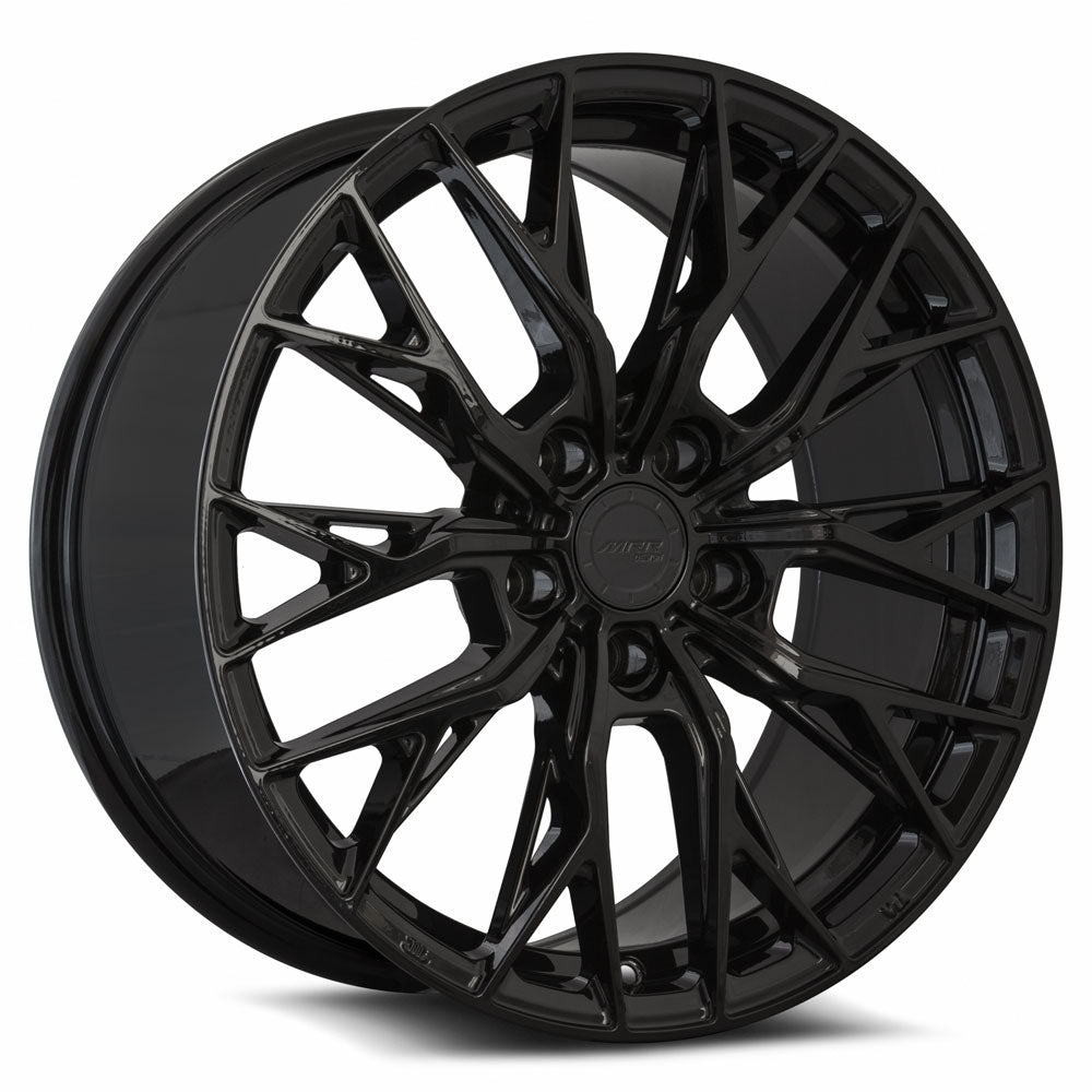 MRR GF5 Gloss Black 19x8.5 +38 5x120mm 67.1mm - Wheelwiz