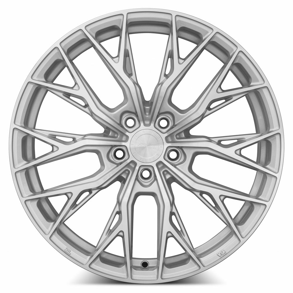 MRR GF5 Silver Machined Face 18x8.5 +35 5x112mm 66.6mm