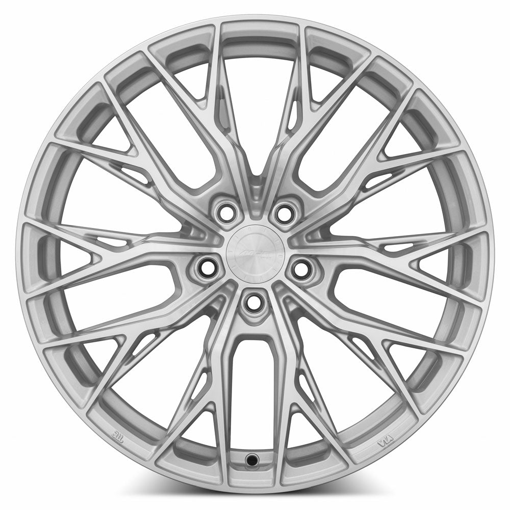 MRR GF5 Silver Machine Face 18x8.5 +30 5x112mm 66.6mm