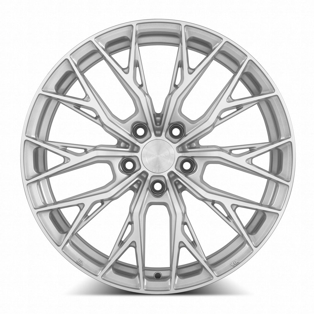 MRR GF5 Silver Machined Face 18x8.5 +35 5x114.3mm 73.1mm - Wheelwiz