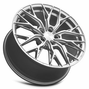 MRR GF5 Silver Machine Face 18x8.5 +35 5x108mm 73.1mm