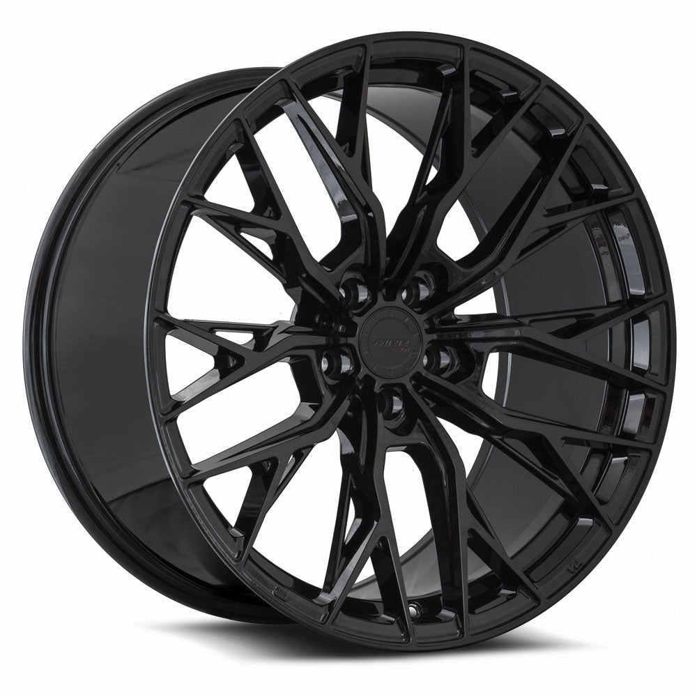MRR GF5 Gloss Black 20x11 +20 Custommm 66.6mm - Wheelwiz