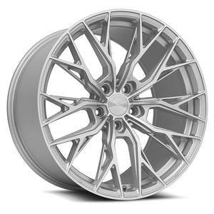 MRR GF5 Silver Machine Face 19x9.5 +25 5x112mm 66.6mm