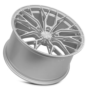 MRR GF5 Silver Machine Face 19x9.5 +25 5x112mm 66.6mm