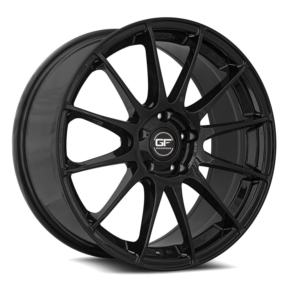 MRR GF6 Gloss Black 19x8.5 +35 5x108mm 73.1mm - Wheelwiz