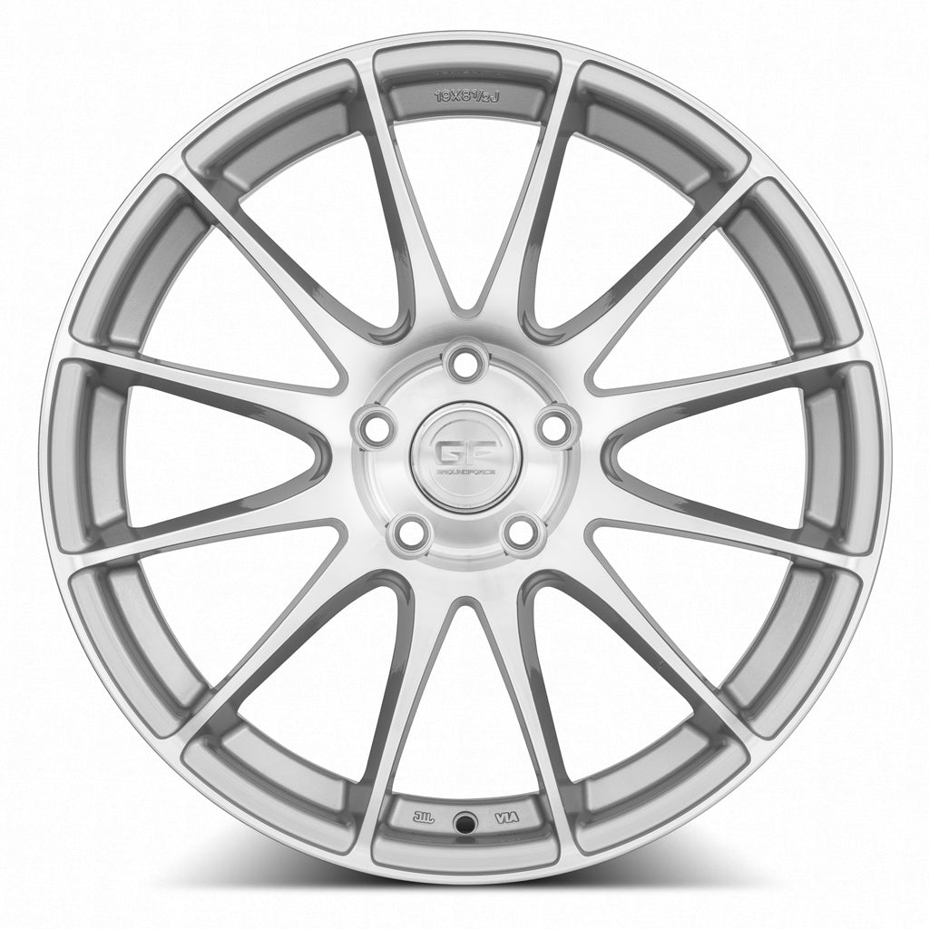 MRR GF6 Silver Machined Face 19x8.5 +45 5x112mm 66.6mm - Wheelwiz