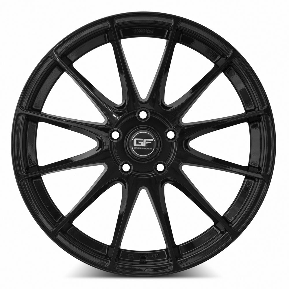 MRR GF6 Gloss Black 19x9.5 +45 5x112mm 66.6mm - Wheelwiz