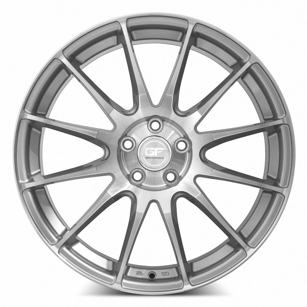 MRR GF6 Silver Machine Face 20x9 +38 5x112mm 66.6mm - WheelWiz