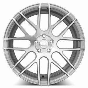 MRR GF7 Silver Machine Face 19x8.5 +35 5x120mm 72.6mm - WheelWiz