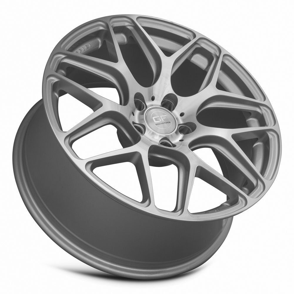 MRR GF9 Silver Machined Face 19x8.5 +25 5x112mm 66.6mm - Wheelwiz