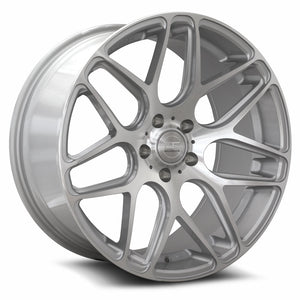 MRR GF9 Silver Machine Face 19x9.5 +25 5x112mm 66.6mm