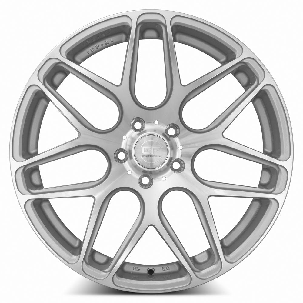 MRR GF9 Silver Machine Face 20x10 +20 5x120mm 72.6mm - WheelWiz