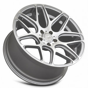 MRR GF9 Silver Machine Face 20x10 +20 5x114.3mm 73.1mm - WheelWiz