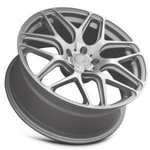 MRR GF9 Silver Machine Face 20x8.5 +35 5x112mm 66.6mm - WheelWiz