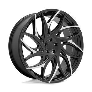 DUB S259 G.O.A.T. Gloss Black With Machined Spokes 22x9 +35 5x127mm 71.5mm - WheelWiz