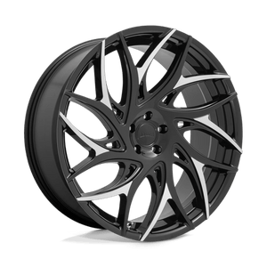 DUB S259 G.O.A.T. Gloss Black W/ Machined Spokes 20x9 +35 5x114.3mm 72.6mm