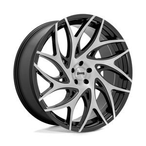 DUB S260 G.O.A.T. Brush Face Gblk Drk Tint Spoke 22x9 +35 5x114.3mm 72.6mm - Wheelwiz