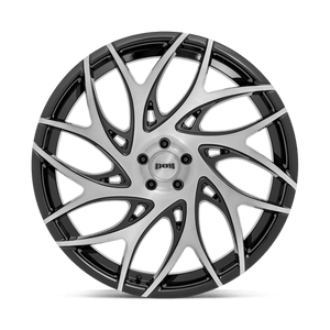 DUB S260 G.O.A.T. Brush Face Gblk Drk Tint Spoke 22x9 +35 5x114.3mm 72.6mm - Wheelwiz
