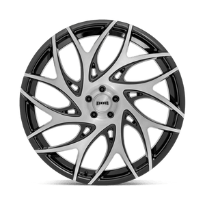 DUB S260 G.O.A.T. Brush Face Gblk Drk Tint Spoke 24x10 +25 5x139.7mm 78.1mm - Wheelwiz