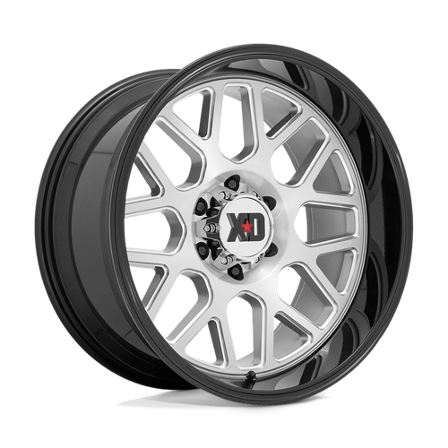 XD Series XD849 GRENADE II Brushed Milled W/ G-black Lip 22x12 -44 6x139.7mm 106.1mm - Wheelwiz