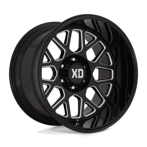 XD Series XD849 GRENADE II Gloss Black Milled 20x10 -18 6x135mm 87.1mm - Wheelwiz