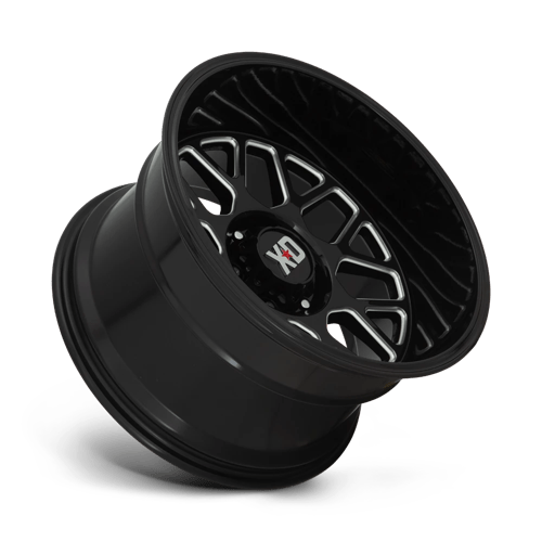 XD Series XD849 GRENADE II Gloss Black Milled 20x10 -18 6x139.7mm 106.1mm - Wheelwiz