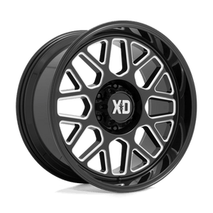 XD Series XD849 GRENADE 2 Gloss Black Milled 20x10 +12 5x150mm 110.1mm - WheelWiz