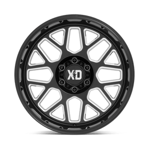 XD Series XD849 GRENADE II Gloss Black Milled 20x9 0 8x180mm 124.2mm - Wheelwiz